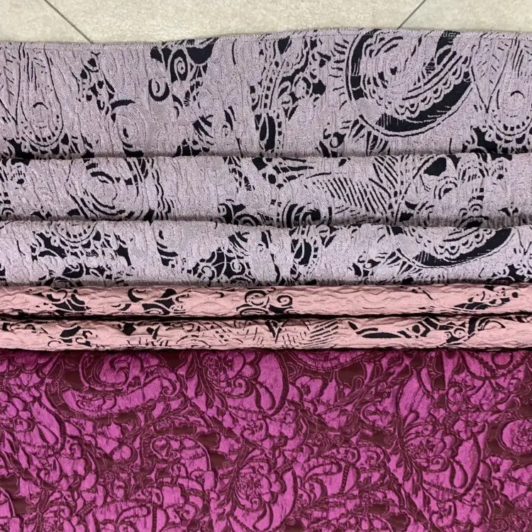 High Quality Purple Retro Ink Flower Pattern Fancy Fabric And Textiles For Clothing