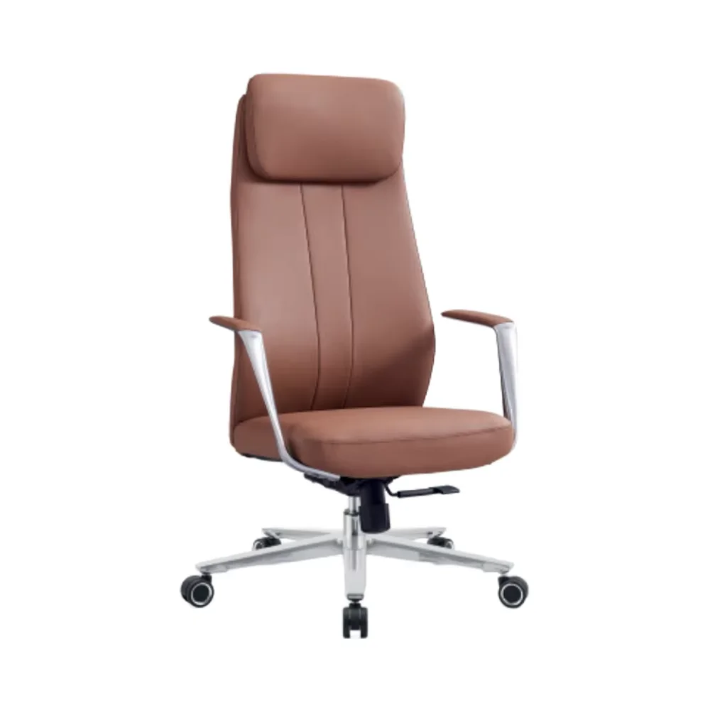 PU or Real Leather CEO Executive Office Chair with High Back Modern Lift Design Ergonomic Mesh and Iron Home Chair