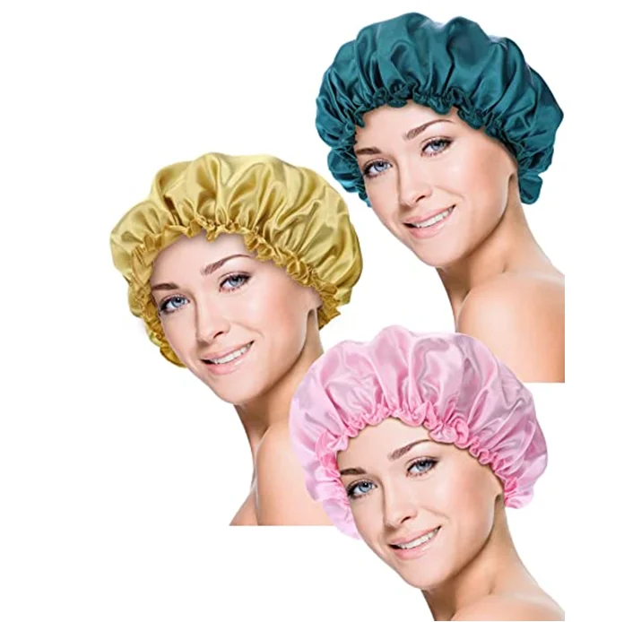 Накладки для волос, сатиновые, ночные, спальные, дизайнерские, для женщин, для девочек, AD100