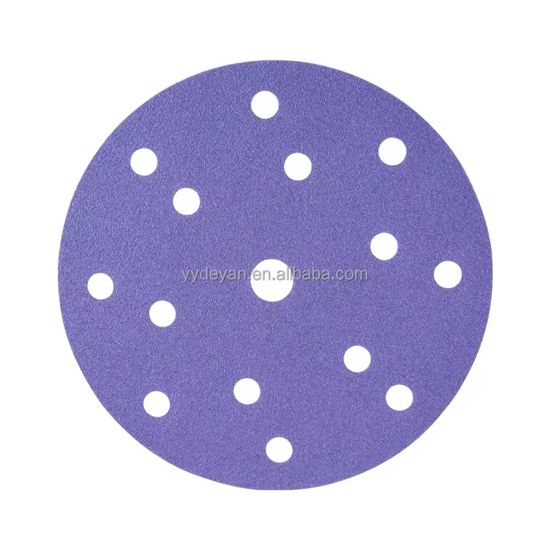 6 Inch 15 Holes Hook and Loop or Psa Backing Sanding_Paper 400 Grits Vibratite Sandpaper for Wood Metal Furniture Car Polishing
