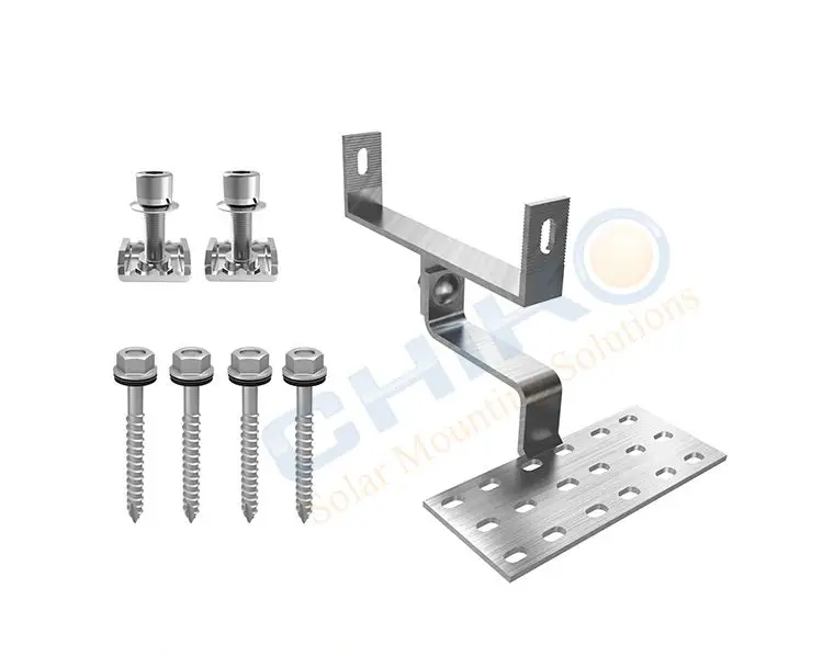 High efficient solar panel roof mounting steel structure for tile roof