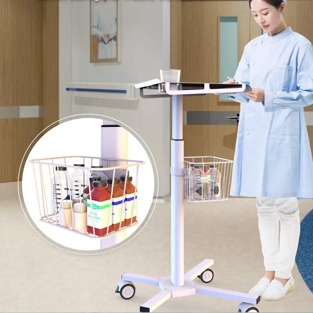 Height Adjustable Touchscreen Computer Cart Medical Cart Base Nursing Hospital Screen Holder Trolley Hospital Mobile Car