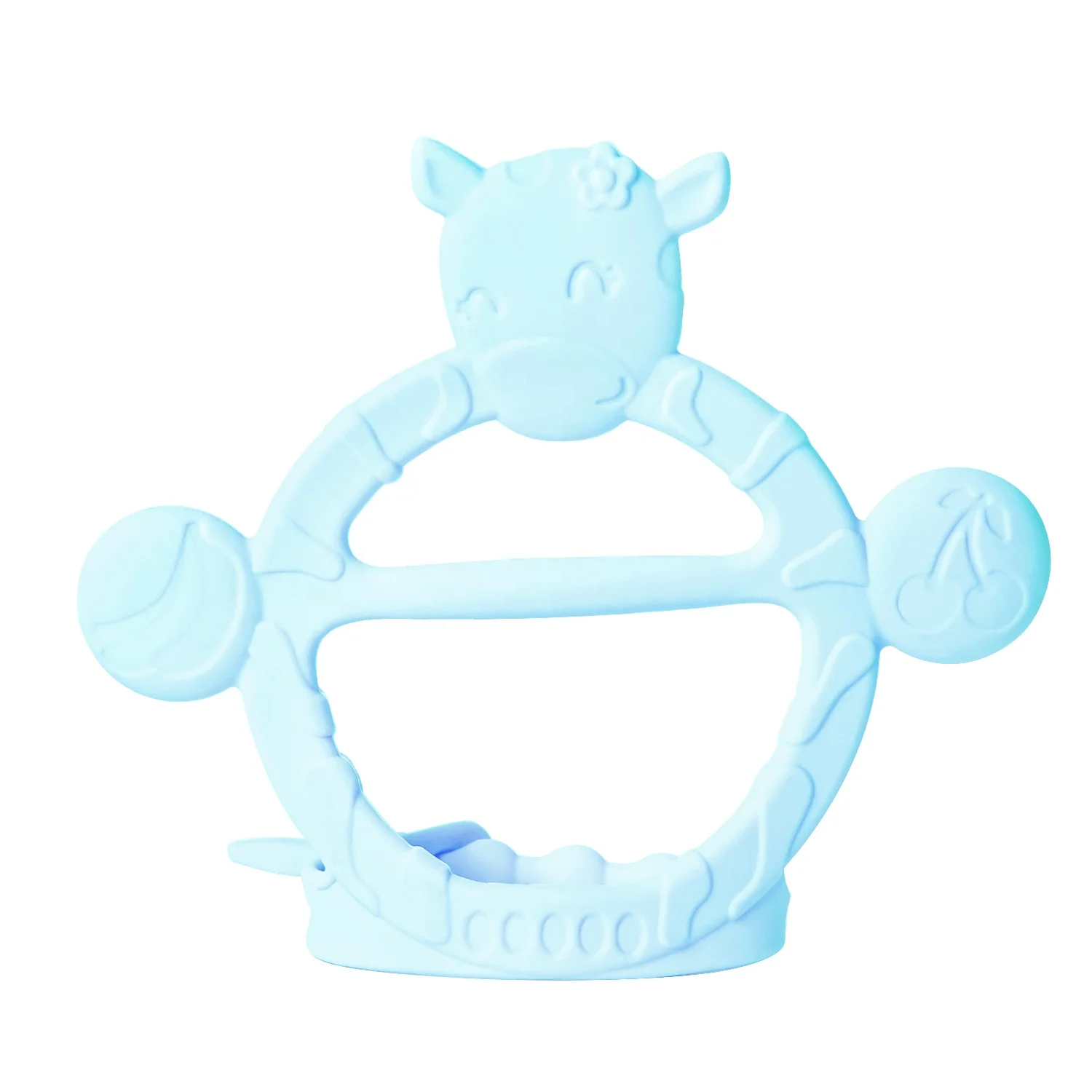 Корова форма регулируемый размер запястья при прорезывании зубов жевательные браслет Прорезыватели для зубов силиконовый Игрушки для малышей