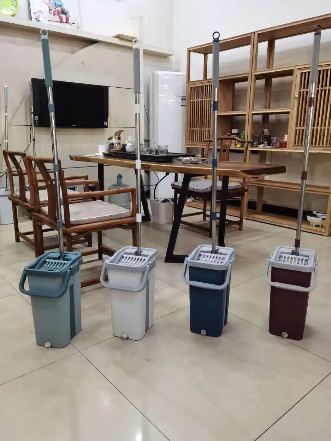 Flat Quick Clean Mop 360 microfiber Telescopic Floor duster Cleaning Water Squeeze Mop Bucket