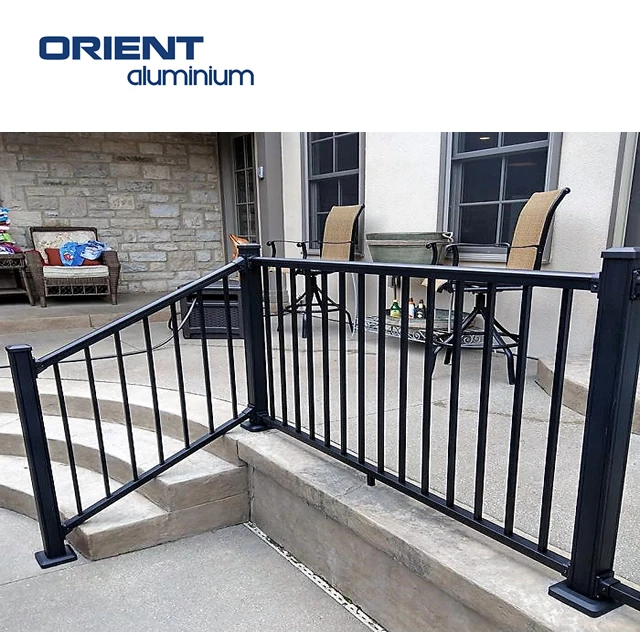 new design aluminum fence railing for balcony guard rail bridge balustrades aluminum metal outdoor stair railing handrail