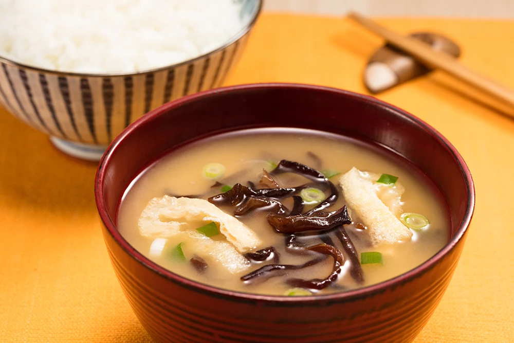 Crunchy texture dietary fiber freeze dried instant miso soup
