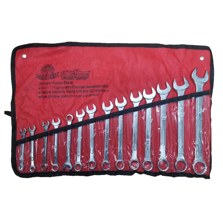 14PCS Cheap Manufacture Box Chrome Vanadium Heavy Duty Professional Tools Combination Spanners Wrench Set