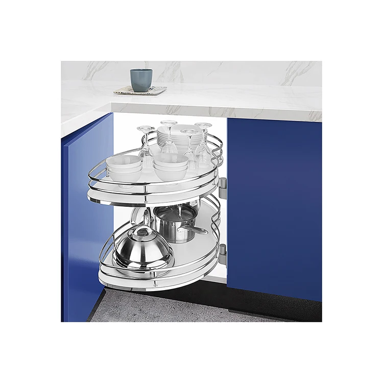 Factory Supplier New Brand Storage Basket Revolving Corner Basket Revolving Rack Corner Basket