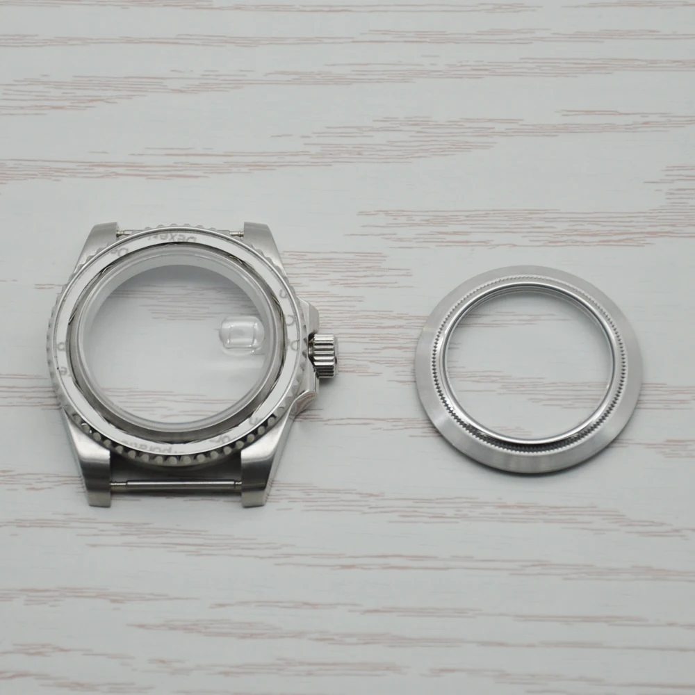 40mm Stainless Steel Sapphire Glass SUB Fit ETA 2836 Miyota 82 Series NH35 NH35A NH36 Movement Watch Case Part