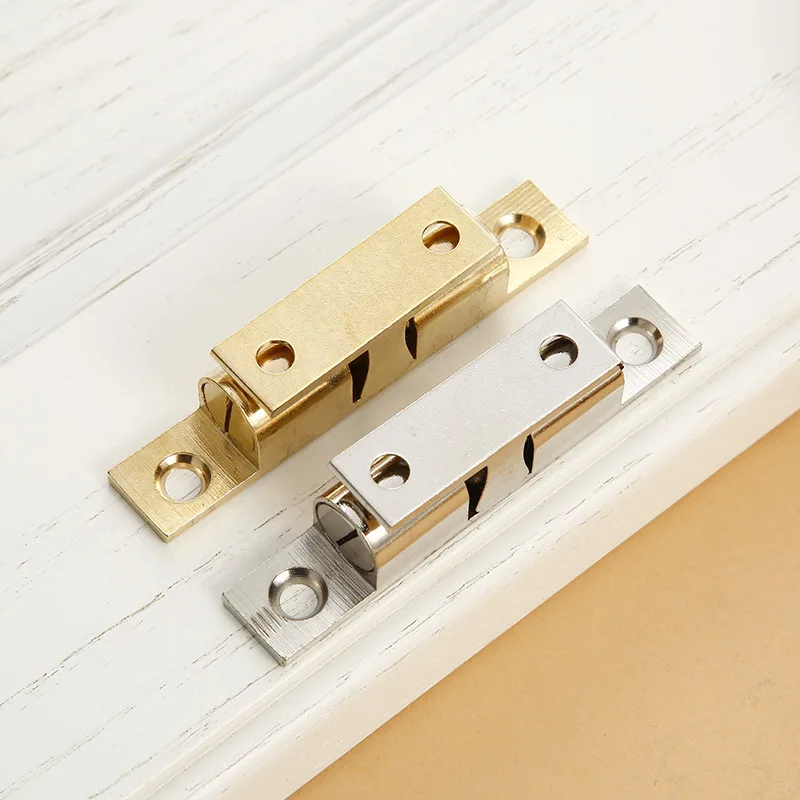 Modern Hardware Cabinet Sliding Window French Brass Door Latch Spring Lock With Hasp