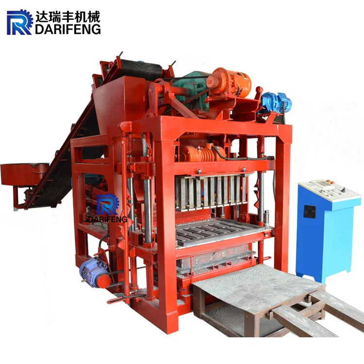 QT4-28  Semi-automatic Concrete Brick Making Machine Block Machine Bricks Production Line For Sale