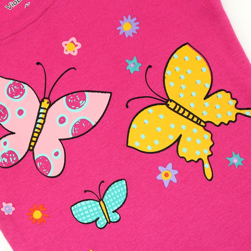 2021 Logo 100% Cotton Organic Matching 2 Piece Children Kids Girls Sublimation Floral Vintage Nightwear Floral Print Pajama Set
