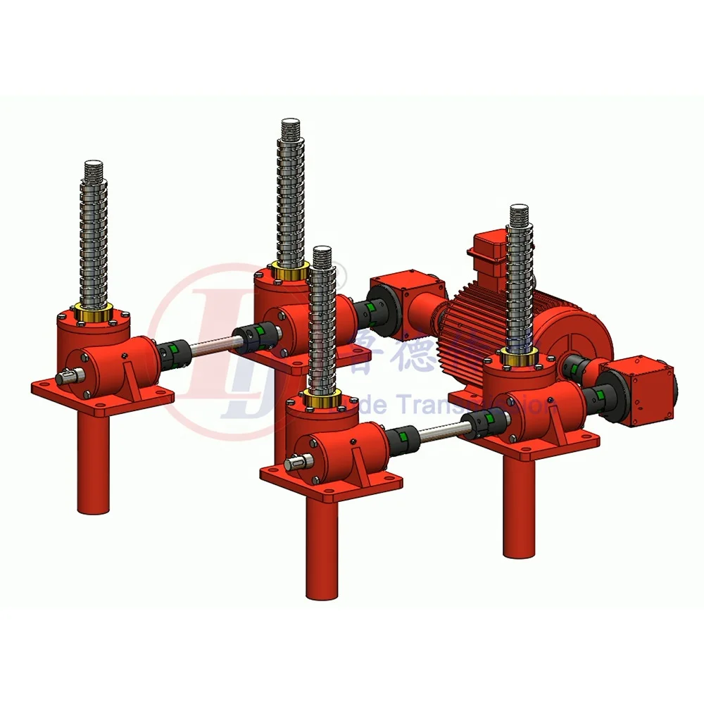 4 sets best synchronize arrangement motorized multiple screw jacks lifting system