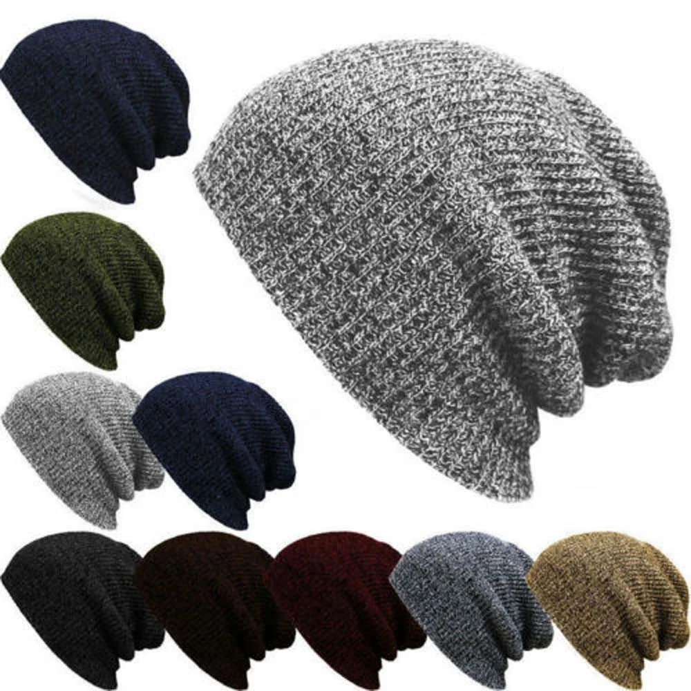 Outdoor Gorros Acrylic Slouchy Crochet Custom Label Ski Beanie Hat Female Soft Baggy Men Knitted Hatbaggy beanie Beanie