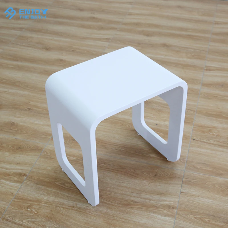 Acrylic bathroom vanity stool stone composite stool