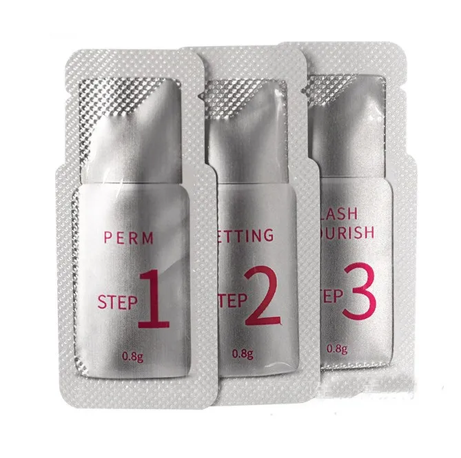 Wholesale lash lift sachets kit step 1 2 3 Lash Lifting Perming Custom Logo lash curler kit eyebrow lamination kit brow lift