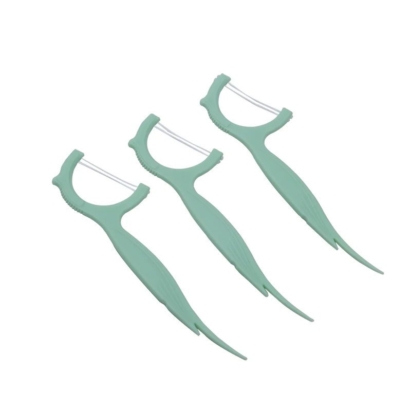 Custom pocket Dental Cleaning Dental Floss Picks Mint/Original Flavor With Toothpick