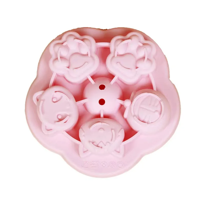 Food grade baby silicone steamed cake mold cartoon baby auxiliary food mold can be steamed high temperature  cake mold