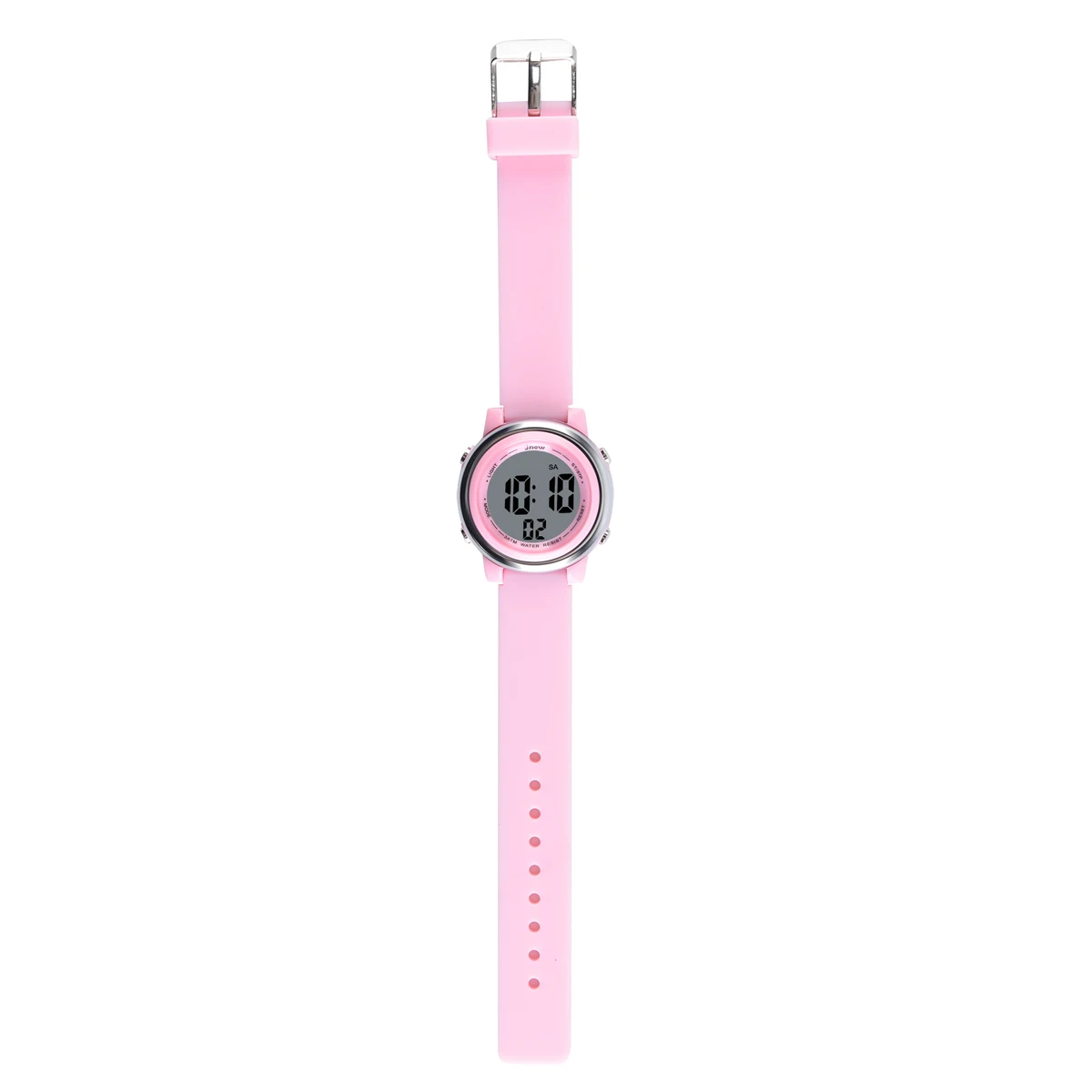 Pink Environmental Colorful Flash 3ATM Waterproof Time Digital Wrist Watch For Kid