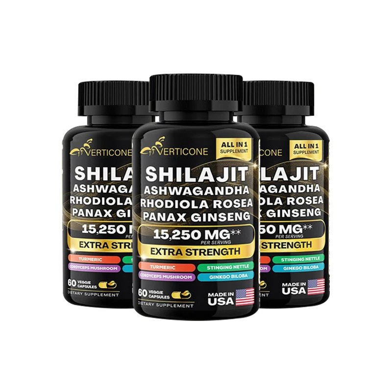OEM Shilajit в капсулах чистый экстракт шиладжита добавка и порошковые сложные пилюли с натуральными микроминералами гуминовой фульвовой кислоты