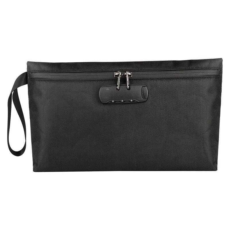 Money Safe Organizer Zipper Odor Proof Case Storage Carbon Lined Smellproof Bag With Lock