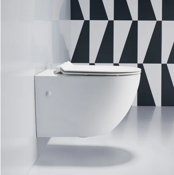 stock cheap discount supply manufacture wall hung toilet with buffer cover