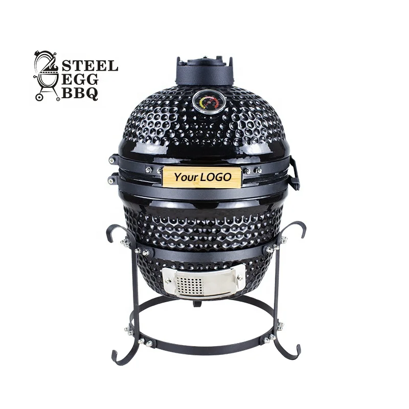 SEB KAMADO Black 13 inch Komodo Grill Braai Steel Egg Bbq Parrilla Patio Grill Kamado Mini