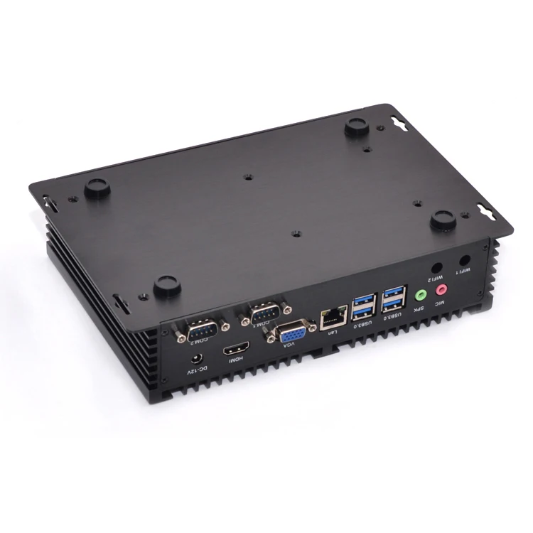 Aluminum Case Fanless Industrial ITX Mini PC I7 8550U 8565U Quad Core 8 Thread Gaming Desktop Computer Barebone System Linux PXE