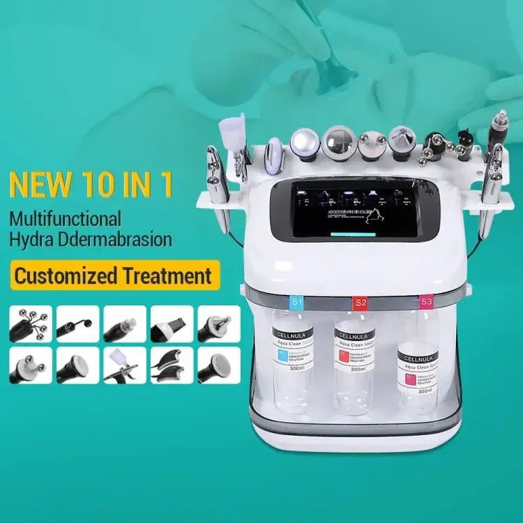 H2O2 Hydro Dermabrasion Oxygen Tips Beauty Machine Aqua Peel Deep Cleaning Facial Machine