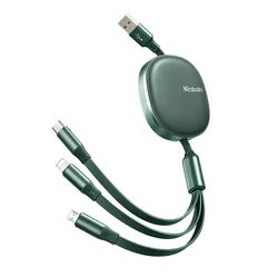 Data Cable Packing Box Super Charger USB To Iphone Micro Type C Fast Charge 66W Power 6Amp Retractable 3 IN 1 Data Cable