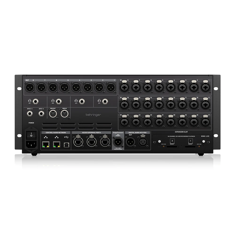 Behringer WING Rack 48 Stereo Channels Rackmount Digital Mixer With Touchscreen Pa System Digital Console Studio Music Equipment