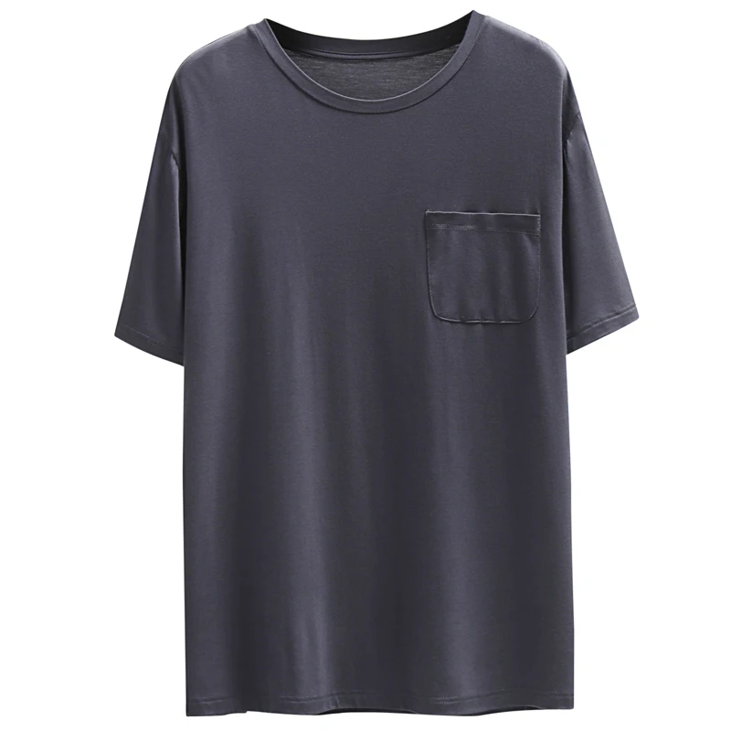 men blank bamboo fiber t shirt with pocket