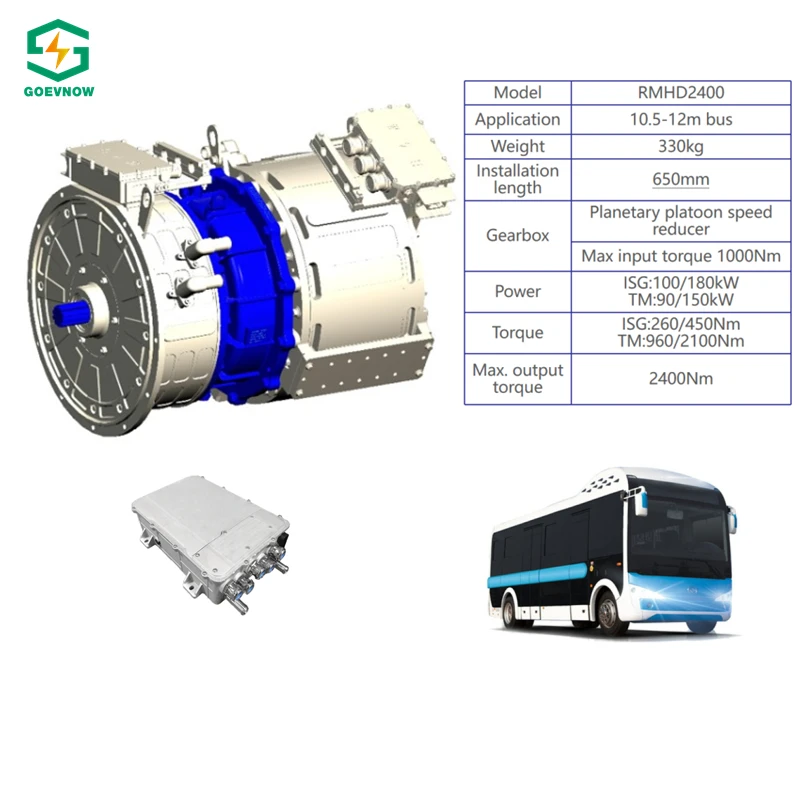 AC motor 100KW electric bus drive system 3 phase ISG+TM ac motor controller for 10.5 to 12m bus