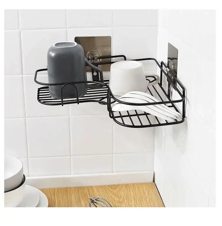 Bathroom Metal Corner Storage Rack Bathroom triangular Storage Rack Tape Corner Storage Shelf