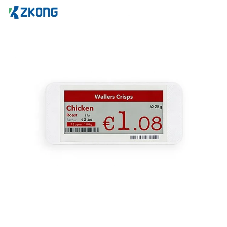 Zkong Fashion 2.1 inch electronic shelf label supermarket digital esl electronic price tag