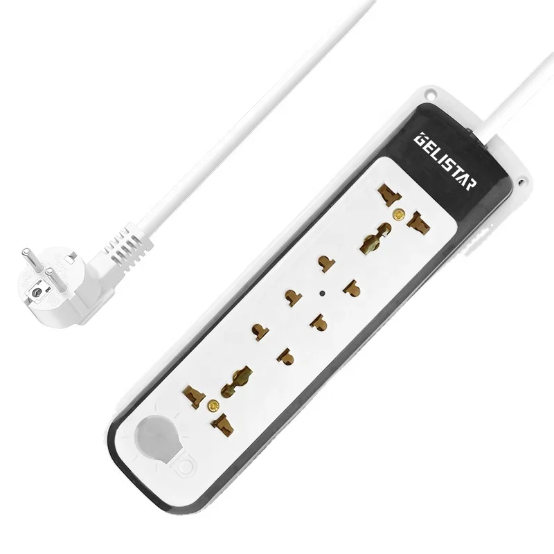 Cheap Price 2M Universal Multi Plug Sockets 5 Outlet Power Strip