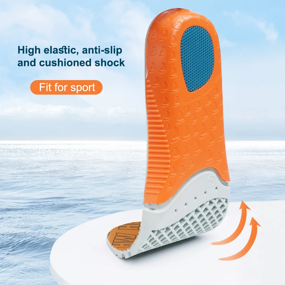 S-King Sports Soles for Men and Women Shock Absorption Cushioning Sports Comfort Inserts Breathable Running Insoles