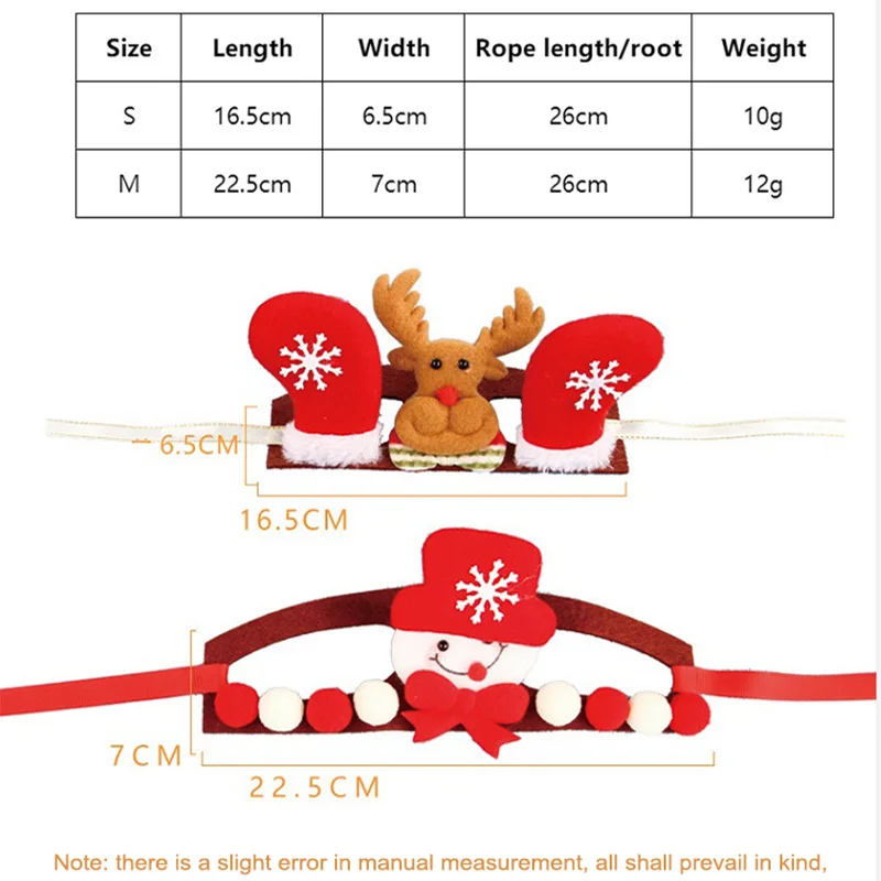 Pet Christmas Hair Ornaments Gifts Cute Headwear Santa Claus Dog Xmas Headdress Cat Christmas Headband