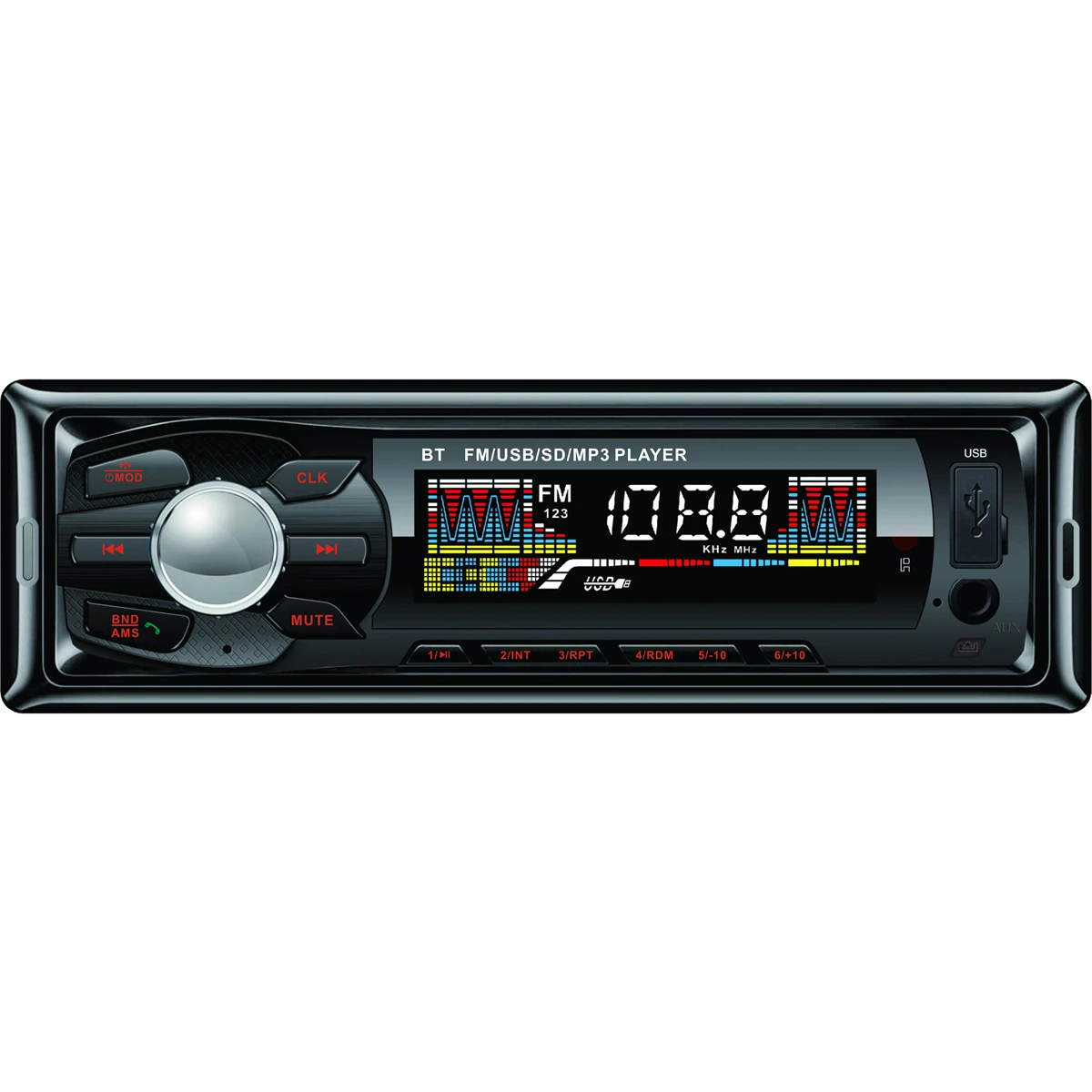 1 Din автомобильный стерео плеер Aux-in Mp3 Fm Радио пульт дистанционного управления автомобильное аудио