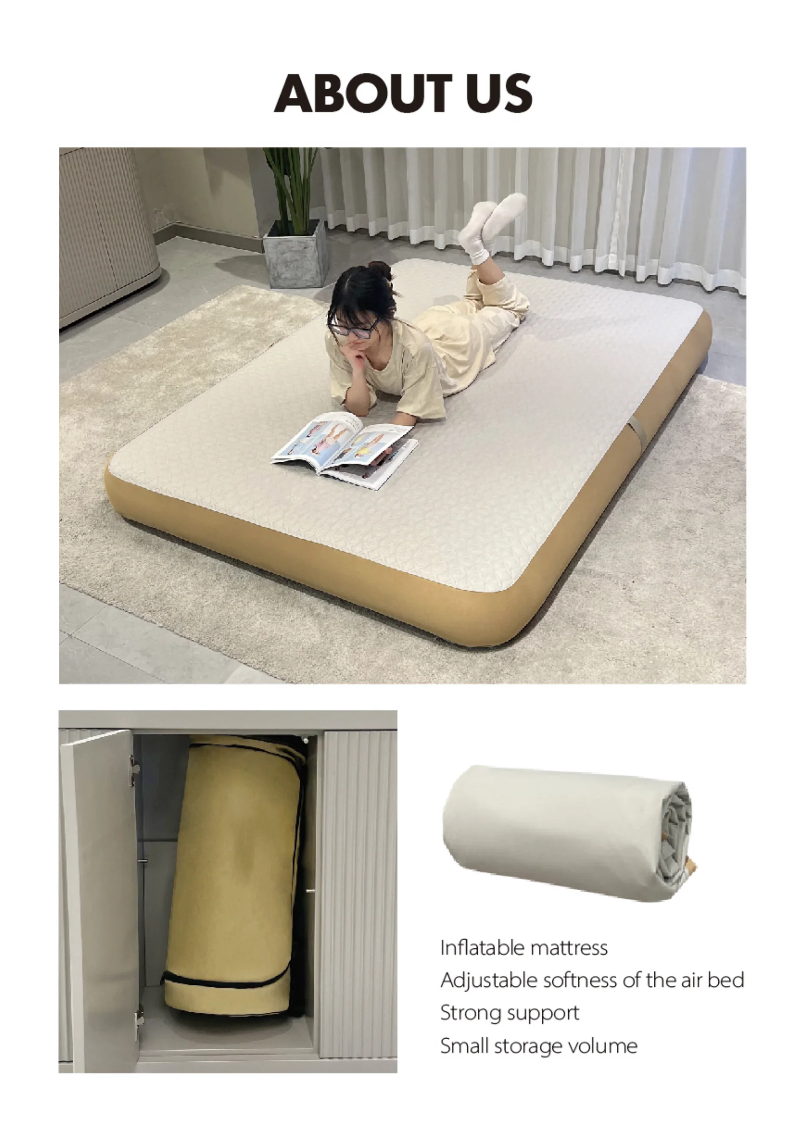 folding camping bed  Inflatable Outdoor Mat  camping bed foldable  with Pump Sack