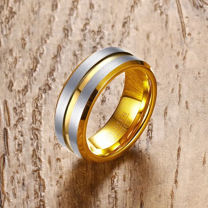  Простой 14k золотые кольца ювелирные изделия Вольфрам палец