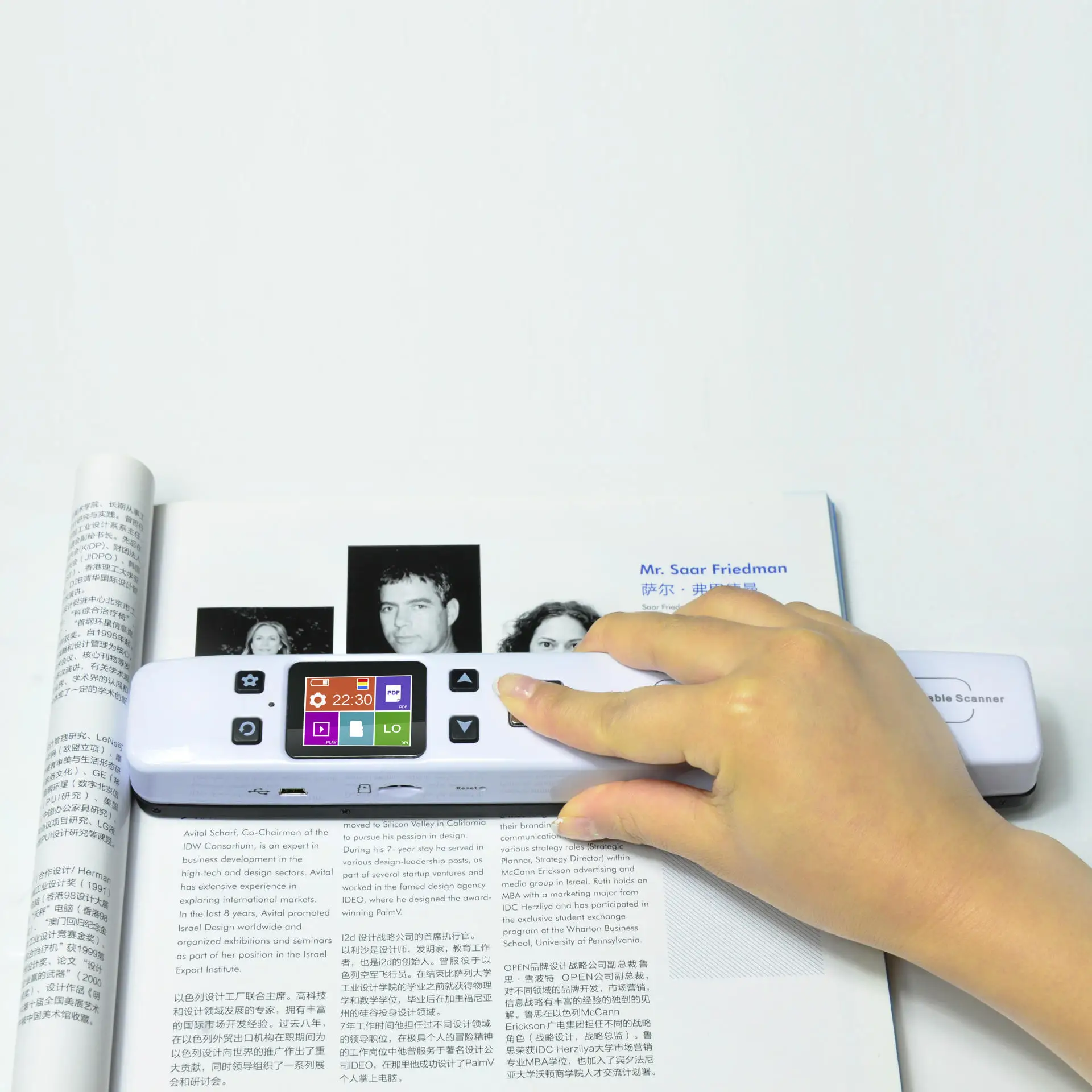 iScan A4 Size Wireless Wifi Portable Scanner 1050 DPI printer and scanner for document Photo Receipts Books