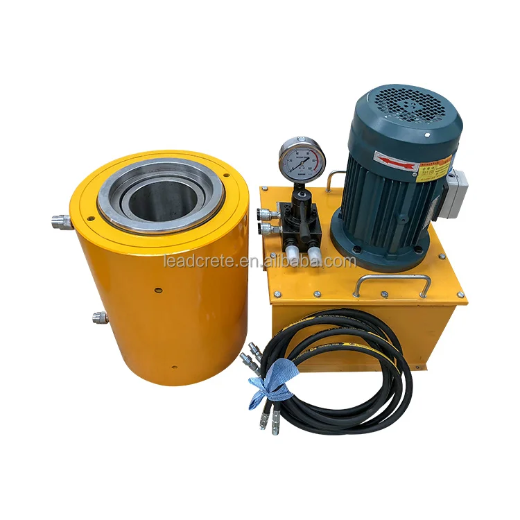 Post Tension 100 300 500 1000 Ton  Prestressing Jack Subway Prestressed Hydraulic Jack Bridge Girder Post Tension Jack