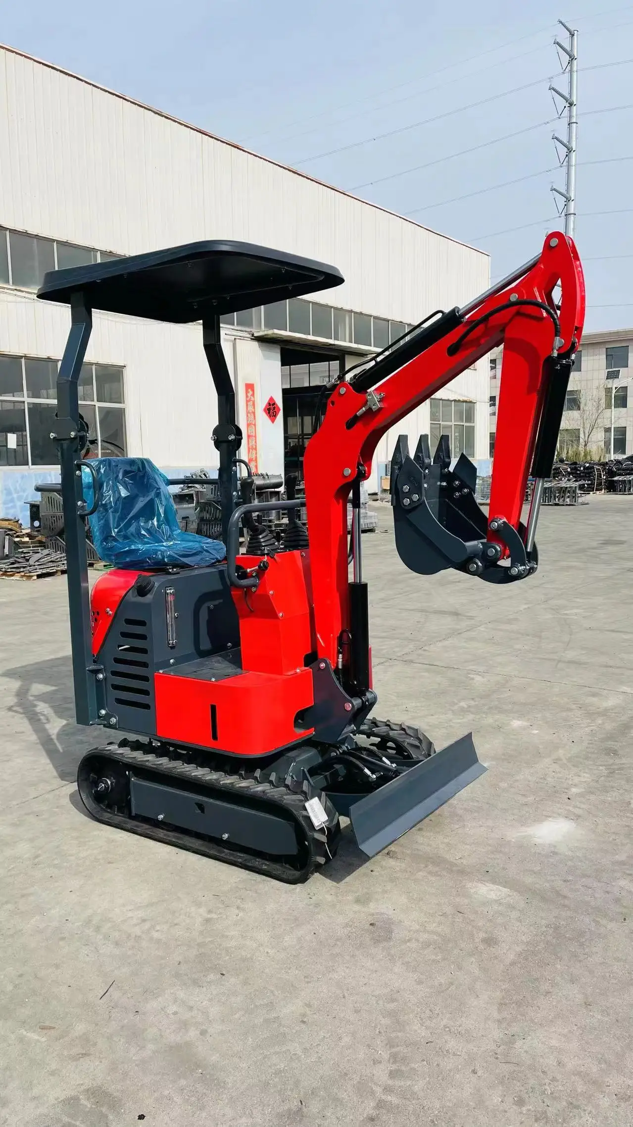 Cheap 1Ton Diesel Engine Crawler Excavator Used Track Shoe for Garden and Mountain Construction for Sale
