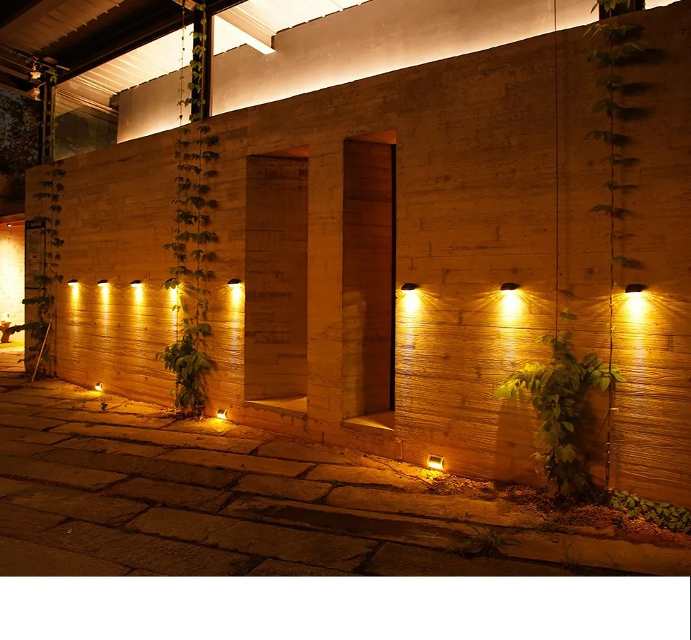 Decorative Super Bright Solar Fence Lights Warm White /7 Color Changing Long Battery Life Sturdy & Long-lasting Led Deck Lights