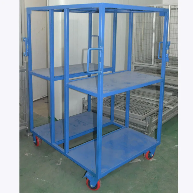 Professional Galvanized Nestable Zinc Welded Hot Sale Industry Roll Container With Low Price