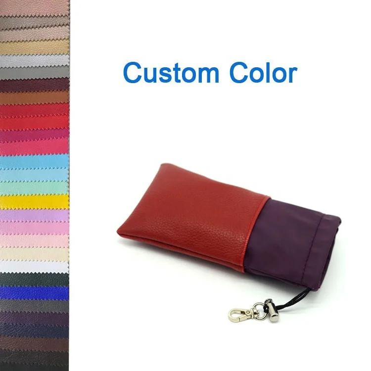 Multi-function custom PU leather storage bag for glasses sunglasses cases