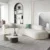 Nordic INS Popular Luxury Stylist Home Livingroom Furniture Cream White Stuffed Teddy Boucle Sofa Curved