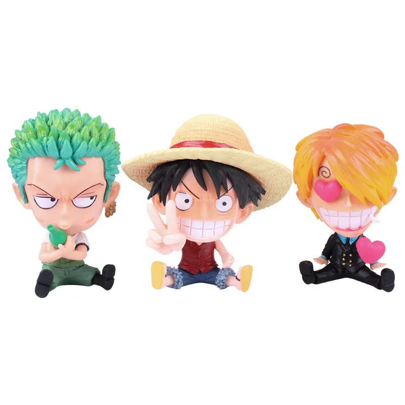 One Pieced Zoro Luffy Sanji Anime Figure Ver. Robin Nami Brook Chopper Childhood PVC Kawaii Figures OP Ace RANKY Usopp