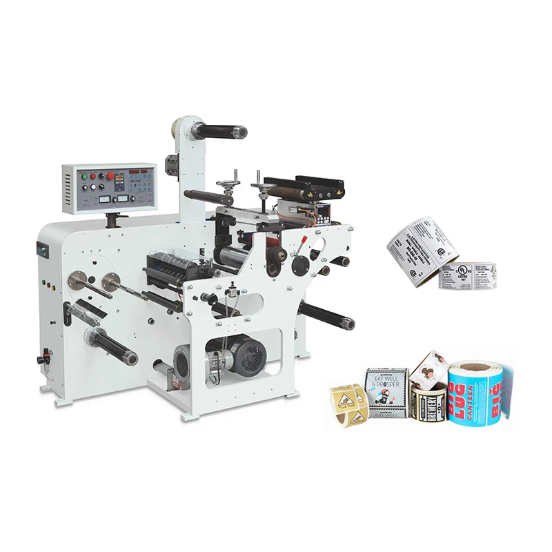 320mm 450mm Automatic Blank Label Vinyl Sticker Rotary Magnetic Cylinder Die Cutting Slitting and Rewinding Machine